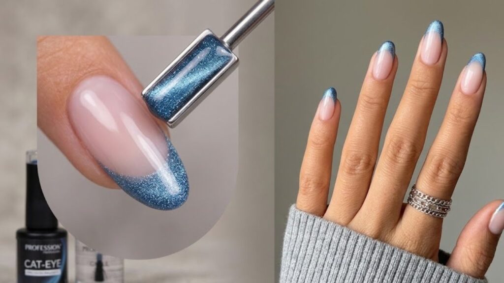 Trending Cat-Eye French Manicure