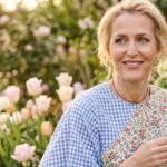 Gillian Anderson Mixes Two Favourite Spring Patterns to Create a Timeless Playful Outfit Everyone Is Talking About
