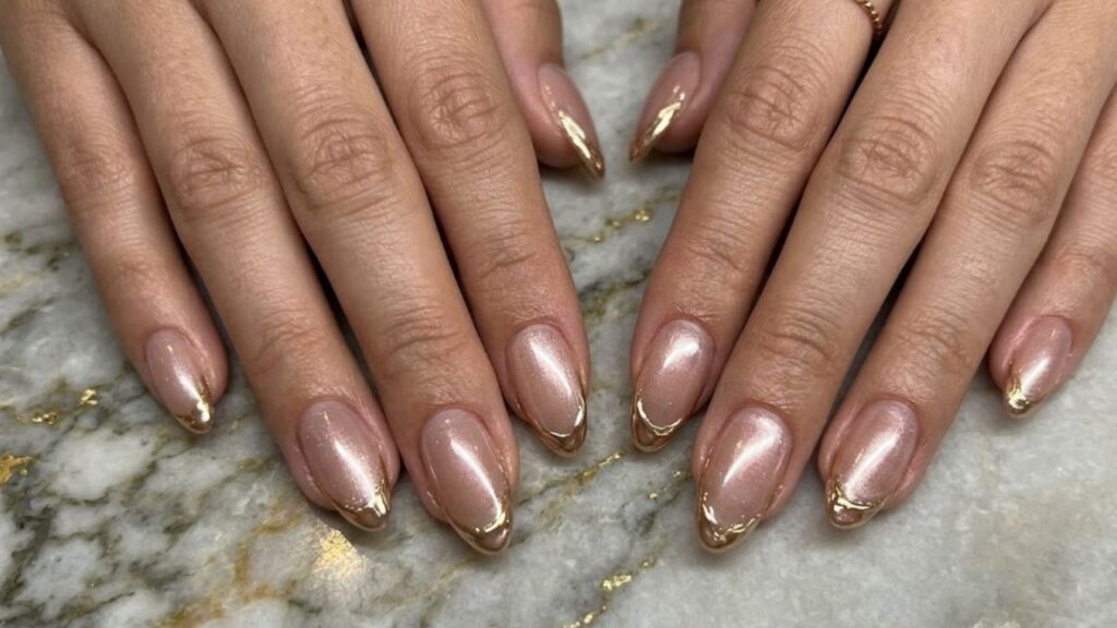 Embellished Cat Eye Manicure