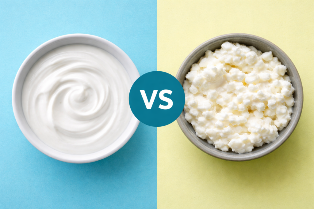 Cottage cheese vs Greek yogurt