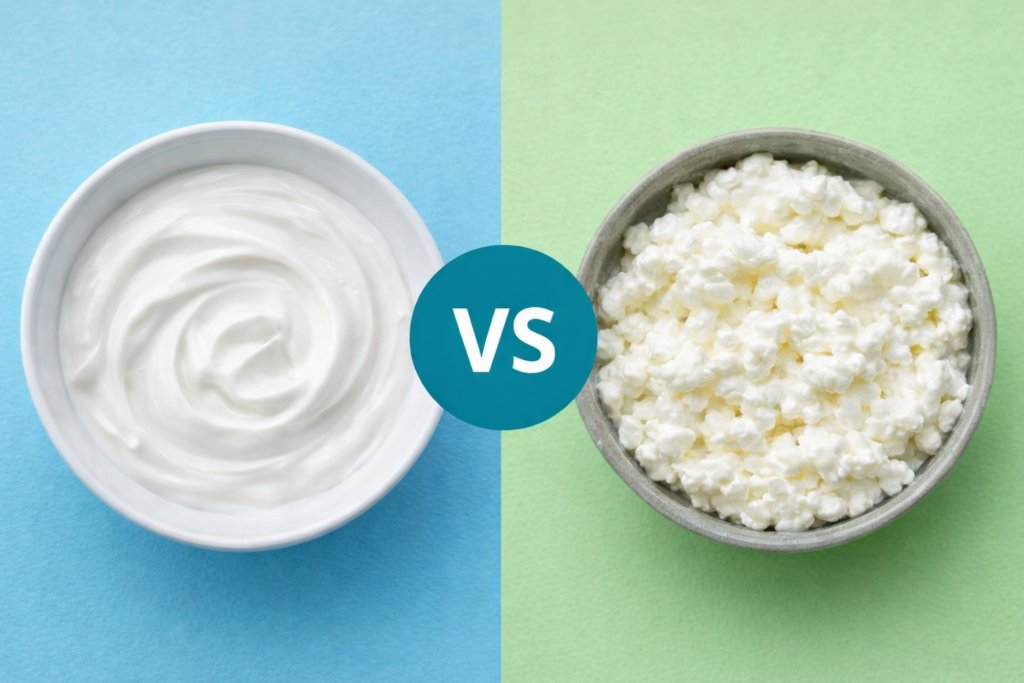Cottage cheese vs Greek yogurt
